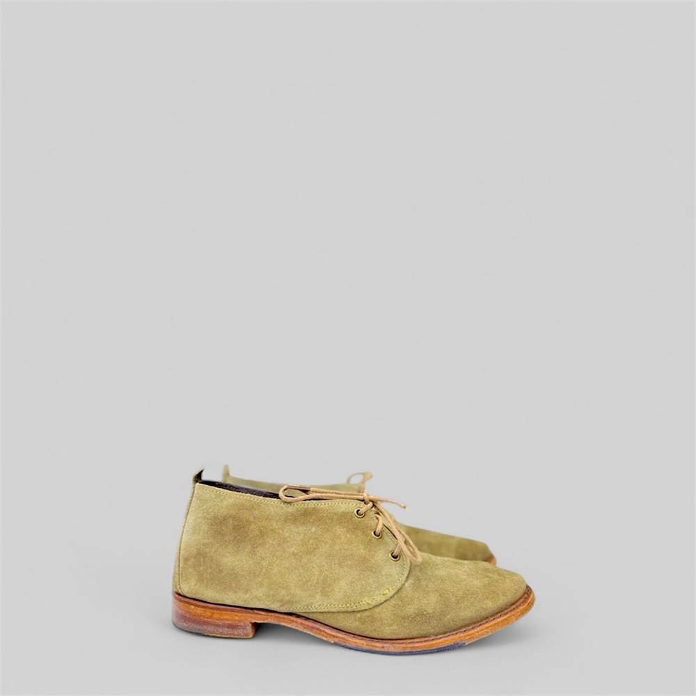 Vintage Shoe Company Olive Suede Booties 8.5